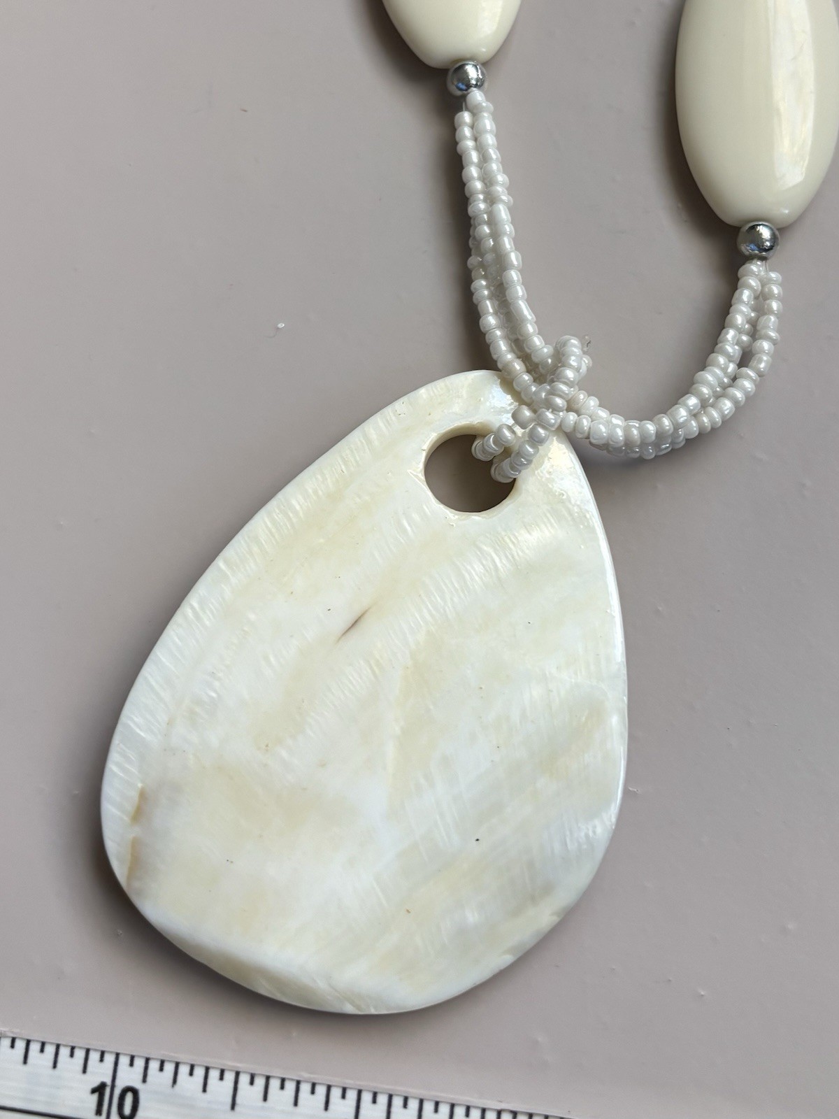 Natural Shell Statement Necklaces w/ Multi-strand… - image 5