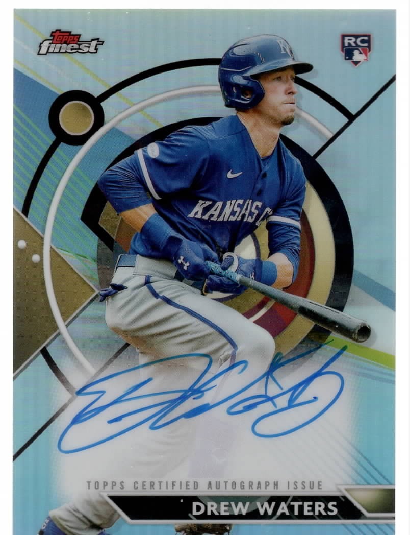 2023 Topps Finest Drew Waters On-Card Rookie Auto