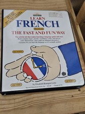 Barron's LEARN FRENCH THE FAST AND FUN WAY Book and Audio Cassette Tapes Set
