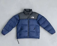 The North Face Retro 1996 Nuptse 700 Down Puffer Jacket Men L Blue Y2K