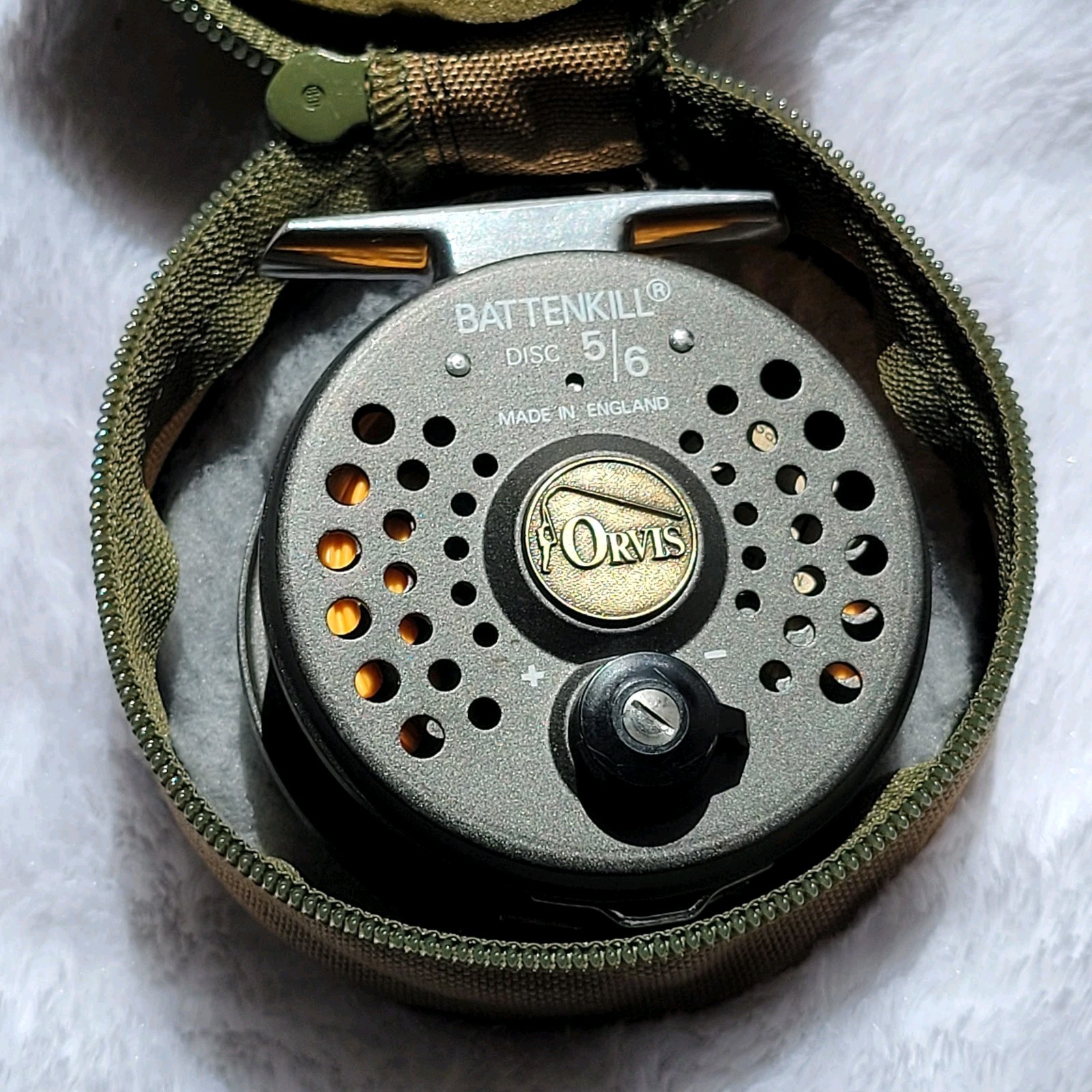 Unused ORVIS BATTENKILL FLY REEL, 5/6, ORVIS WF-5-F LINE, 20-25 years old