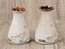2x Small Posy Vases Gladstone Pottery - Wading Birds - Herbert & Marilyn Haertel