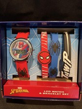 Spiderman LCD Youth Watch  Bracelet Set