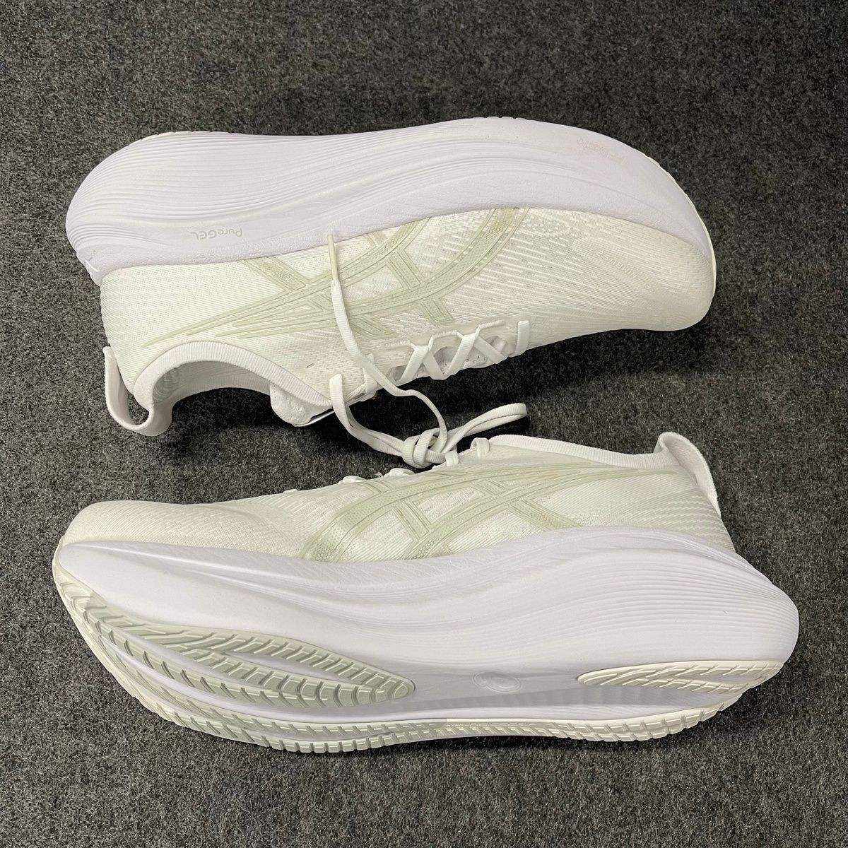 ASICS Gel-Nimbus 27 Running Shoes Men's Size 12 White Glacier Gray thumbnail 3