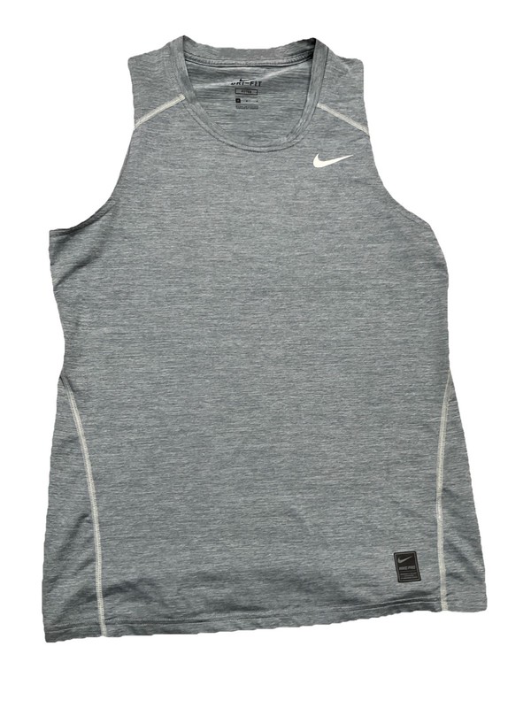 Nike Pro Dri-Fit Tank Top Men's Size Medium Heathered Gray Fitted