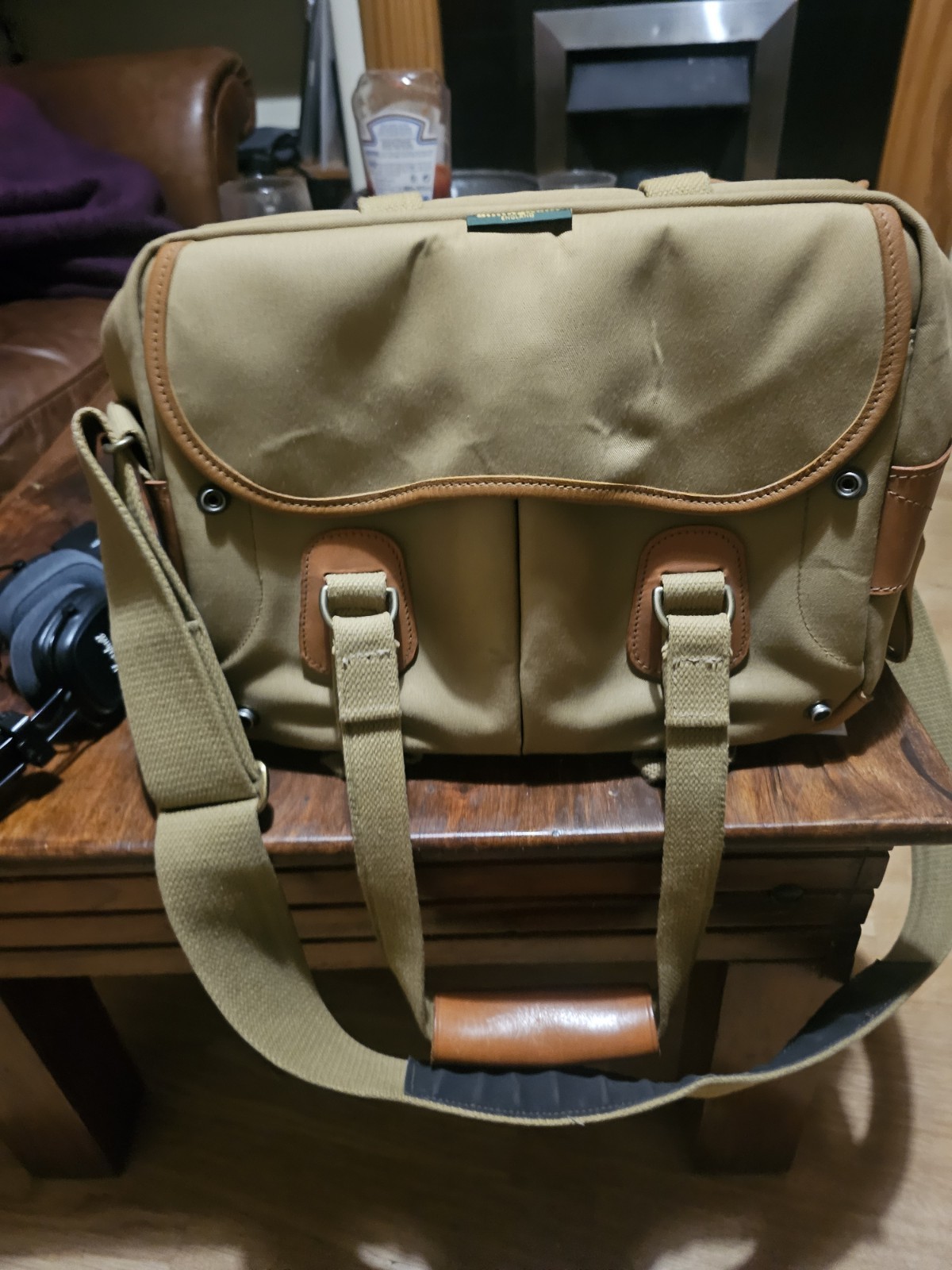 Billingham 335 Camera Carry Shoulder Bag Sage/Tan