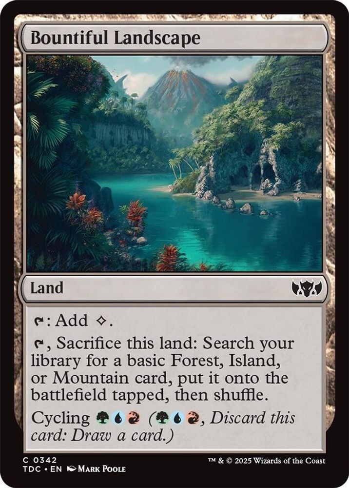 2025 Magic: The Gathering: TDC - Bountiful Landscape (#342, C, Near Mint)