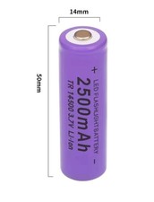 14500 3.7V 2500mah Size AA Rechargeable Batteries Long Life HEAVY DUTY Buttoned