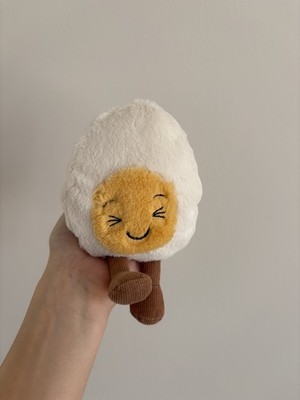Jellycat Amuseable Laughing Boiled Egg - Ei mit Beinen Stofftier Retired 6'' rare