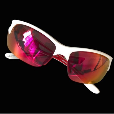 Bolle Bolt S Sunglasses 12204 in matte white with red accent - pre-owned Bolle Bolt S Sunglasses - 12204 - Matte White w/ Fire Oleo  main image 2