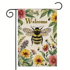 Summer Floral Garden Flag 12x18 Inch Double Sided Colorful Flowers Yard Flag