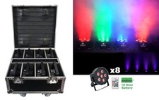 Rockville BATTERY PAR PACK 61 V2 Black 8 Rechargeable Wash Lights Charging Case