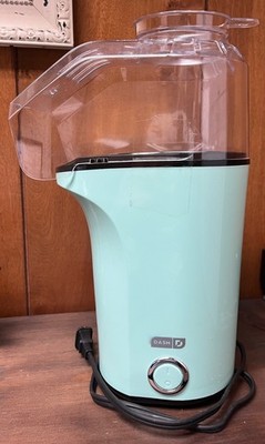 Dash Hot air popcorn maker, no oil! pretty greenish blue in color! 