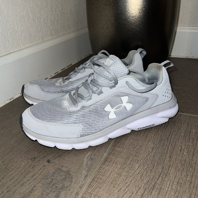 Under Armour Men's Low Top Lace-Up Mesh Sneakers Breathable Cushioned Gray
