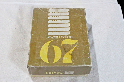 Hewlett Packard HP 67 Scientific Calculator, charger, manuals, cards, battery