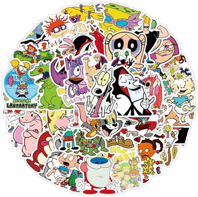 #ad 90s Cartoon Stickers for Kids 100 Waterproof Vinyl Decals for Various Uses $15.99