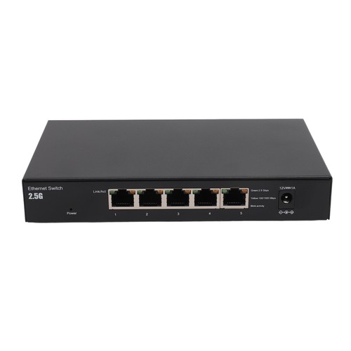 5 Port 2.5G Switch 8Pin Network Port Aluminum Alloy Gigabit Ethernet Split AM - Afbeelding 4 van 22