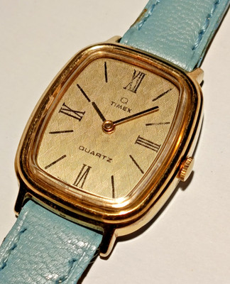 Vintage Timex Q Tank Quarzuhr - Neue Batterie