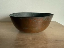 Vintage Copper 8” Bowl Folk Art Patina Bronze?