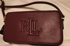 Ralph Lauren Leather Witley Burgundy Crossbody Purse NWT
