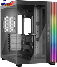 Light Base 600 DX Black PC Case Fully Windowed Front and Side Panel Dual Cha