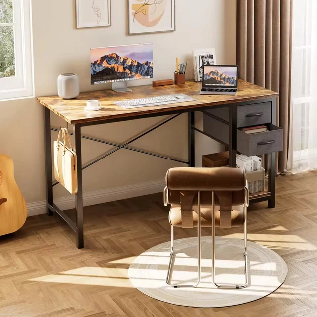 47IN Computer Desk With 2 Drawers Study Office NEW