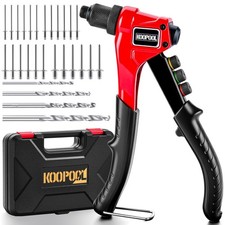 KOOPOOL Rivet Gun Kit, Adjustable Stroke Design Manual Pop Rivet Tool with 20...