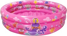 Big Summer 3 Rings Kiddie Pool, 48 X12 , Kids Swimming Pool, Inflatable Baby Bal