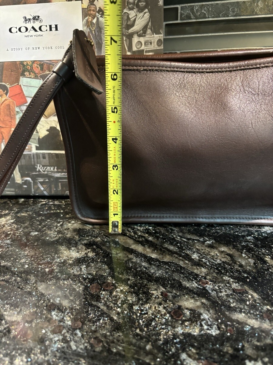 Coach Vintage Zip Top Clutch Travel Collection Leather