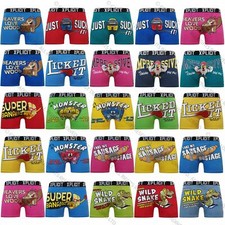 Xplicit Mens Funny Rude Sexy Cartoon Novelty Print Boxers Shorts Trunk Underwear