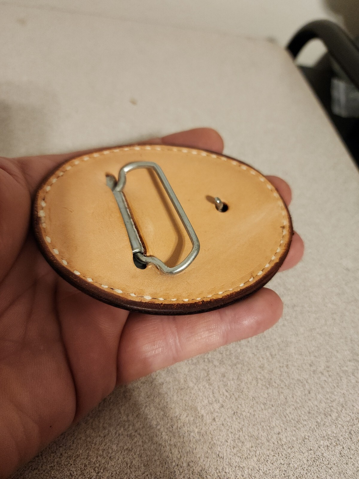 Future Farmers of America FFA Vernon TX. Leather Covered Belt Buckle