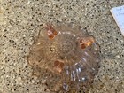 Vintage Pink Depression Glass 3 footed candy dish slight chipping on feet — photo 2