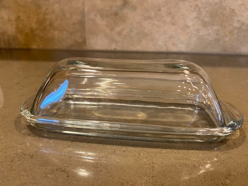 Glass Rectangular Butter Dish, 7.5 in Long - Picture 3 of 5