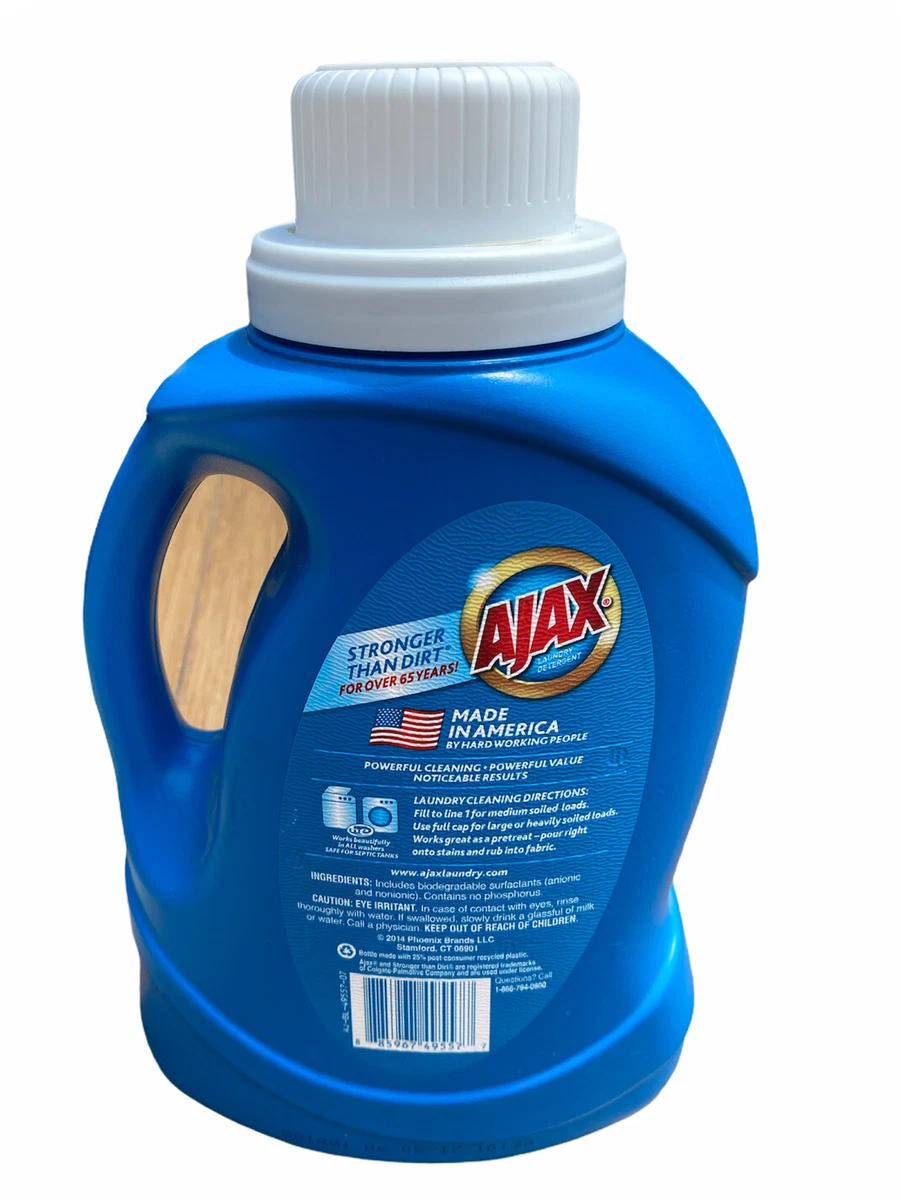 Ajax Advanced Bleach Alternative Laundry Detergent Liquid Soap 50 oz NEW HE