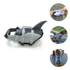 Durable Dog Life Jacket Swimming Vest Adjustable Jacket Lifesaver w/ PULL Handle