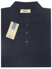 MAGLIA UOMO lana merinos 3XL 4XL 5XL 6XL Polo bottoni blu TAGLIE FORTI OVERSIZE 