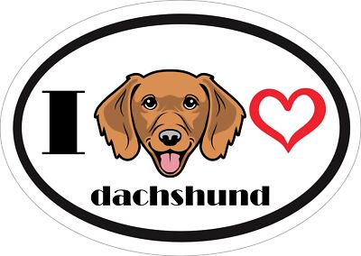 Oval Dachshund Mom Dog Bumper Vinyl Decal Sticker for Laptops Tumblers Windows