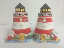 Vintage Lighthouse Salt And Pepper Shakers Preowned