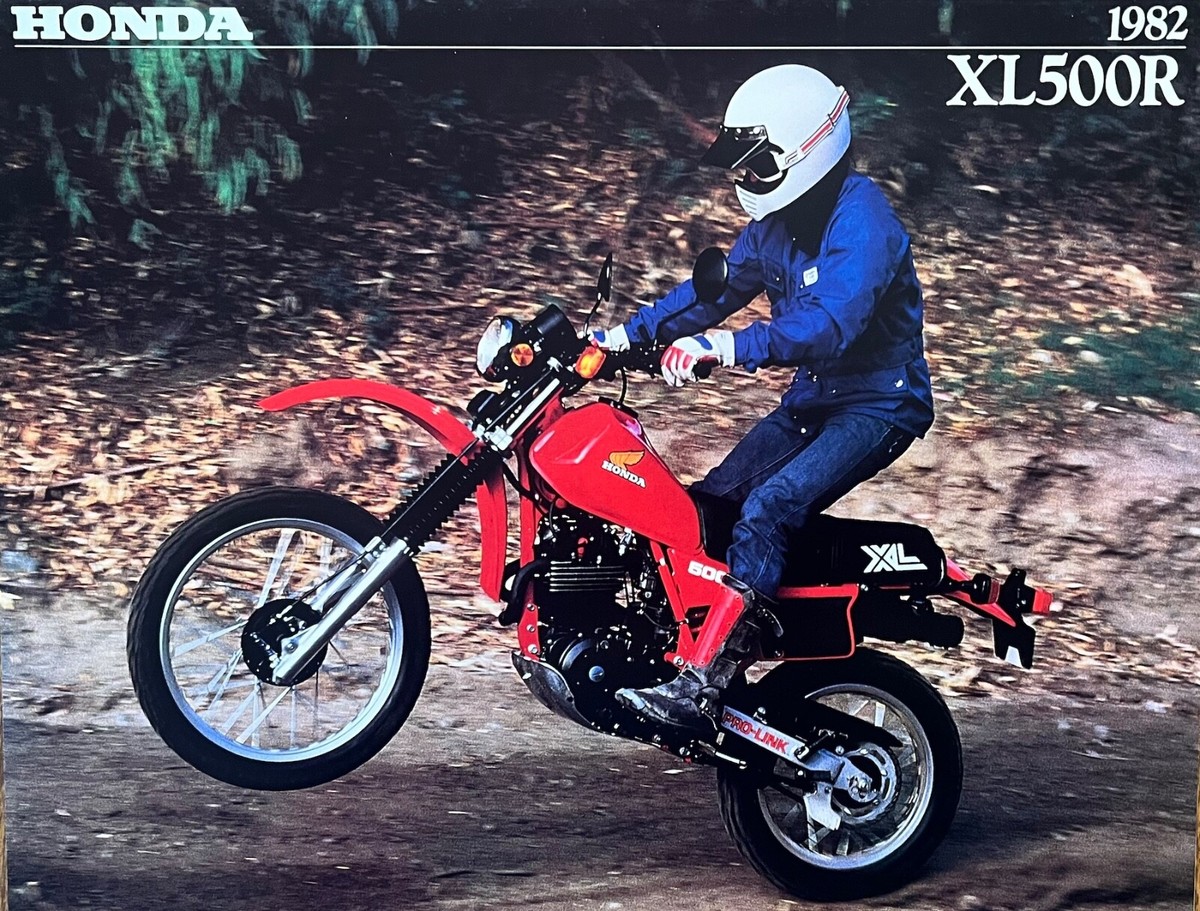 1982 Honda XL500R Literature Poster 4-page sales brochure XL 500