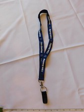 Unbranded "I Love Bowling" Lanyard neck strap key ring Navy Blue White Pre-owned