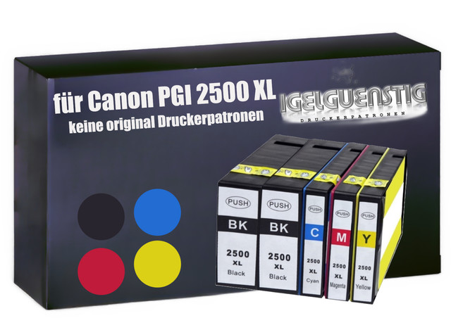 Tinten Patronen für Canon PGI-2500XL Maxify MB5155 MB5450 MB5455 Farbauswahl