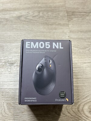ProtoArc EM05 NL Vertical ERGONOMIC Wireless Trackball Rechargeable Mouse