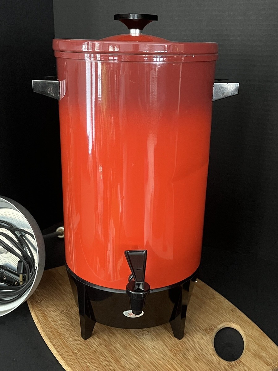 Vintage West Bend Red Poppy Coffee Maker Percolator 12-36 Cups | eBay