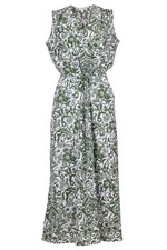 White and green dress with wrap top Size 2, 4, 6, 8, 10 US Fashionable NEW