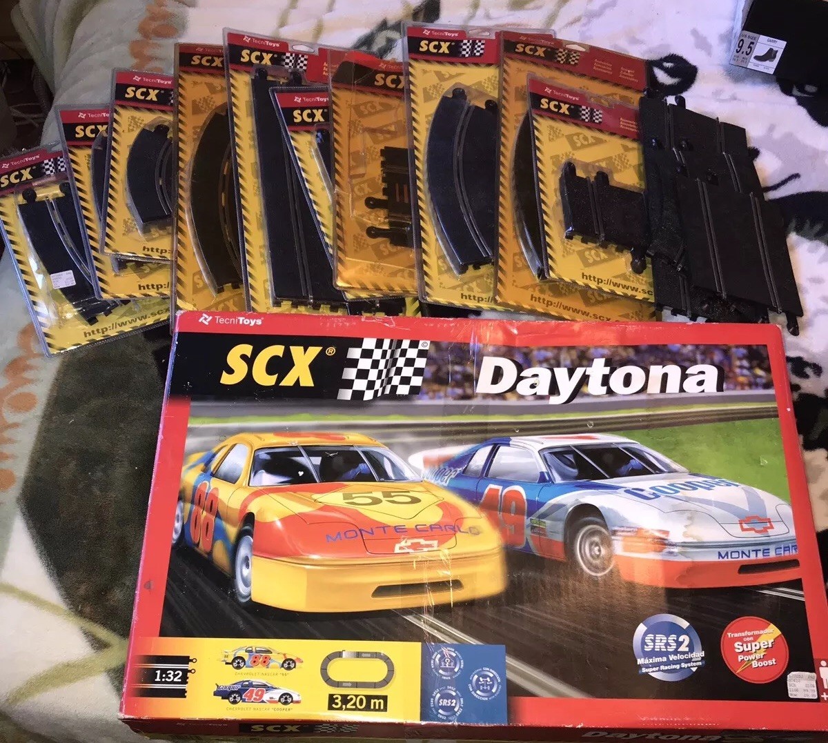 Vintage Scx PRO DAYTONA Tecni Toys 1:32 Electrónico Slot Car Set Plus pista extra Vintage Scx PRO DAYTONA Tecni Toys 1:32 Electrónico Slot Car Set Plus pista extra