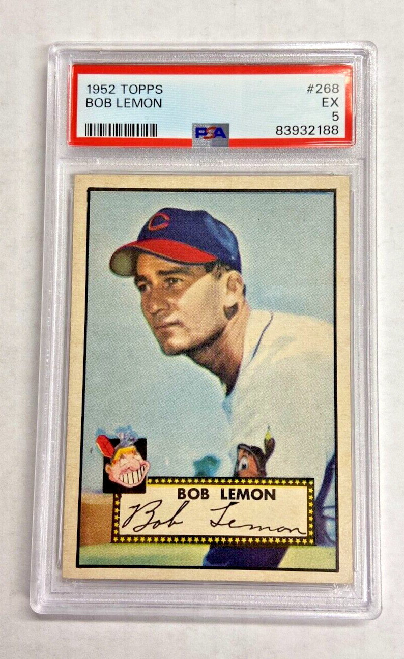 1952 - TOPPS BOB LEMON #268 PSA 5