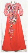 Ao Dai Viet Nam Lua Mem Ru Silk TL-153 Dai Ao 141cm Size XL
