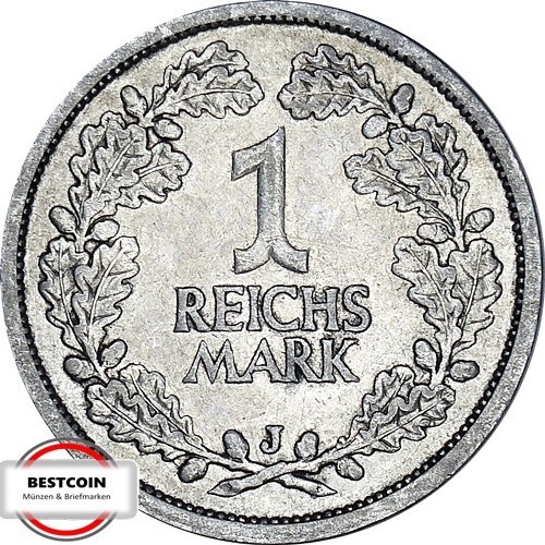 J319 1 Mark WEIMAR von 1927 J in SS-VZ 1282 - Picture 1 of 2