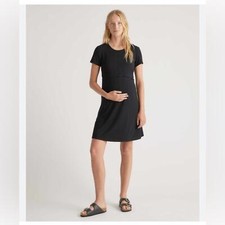Quince Bamboo Jersey Short Sleeve Maternity Lounge Dress Stretch Size Large NWT