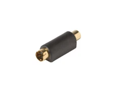 RCA Jack to S-Video Plug Adapter Gold Contacts Black